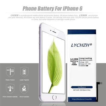 AAAAA Novih Orignial Telefona, Baterije Za iPhone 6S 6 5 5 7 Baterije Visoke Kakovosti Batterie 0 Cikel Baterije Za iPhone7 iPhone6s