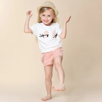 Pearl Dekliška Oblačila, ki Čudovite Dolge Trepalnice Malčka Dekle vrhovi + Hlače, Dekleta, Obleko Otroci Oblačila 63391