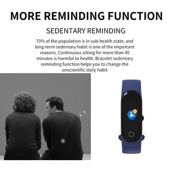 Missyou 0.96 palčni OLED Bluetooth Nepremočljiva Kalorij Krvni Tlak Uresničevanje Srčnega utripa, števec korakov Spanja Spremljanje Pametno Gledati