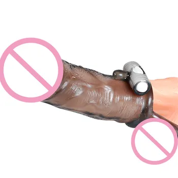 Vibrator Penis Rokav Penis Extender Širitve Zapozneli Izliv Kondom Za Moške Odrasle Sex Igrače Človek Večkratno Uporabo
