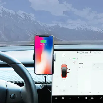 Avto, Mobilni Telefon, Držalo Za Brezžično Polnjenje Za Shranjevanje Očal Telefon Nosilec Notranje Spremembe Tesla Model 3 Pribor