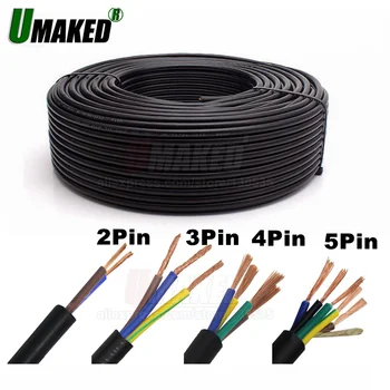 22awg 2 3 4 5pins bakrene žice,podaljšek žice, rdeča črna LED trak elektronski žice kabel, DIY povezavo,