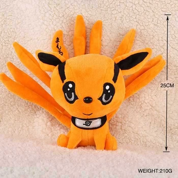 1pc 25 cm Cute Anime Naruto Kyuubi Kurama Plišastih Lutka Polnjene Mehko Devet pravljic Fox Živali, Igrače, Kreativna Darila za Otroke Otrok 1007