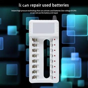 Prenosni Polnilec za Baterije 8 Rež Skupaj & Neodvisni Polnjenje Za AA AAA Ni-MH baterije za polnjenje Ni-CD Baterij za ponovno Polnjenje @M23