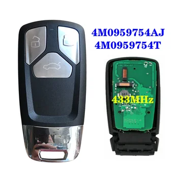 4M0 959 754 AJ T Smart Remote Avto Ključ Fob 3 Gumbi 433MHz za Audi TT A4, A5, Q5 V7 S5 SQ5 - 4M0959754AJ, 4M0959754T 101933