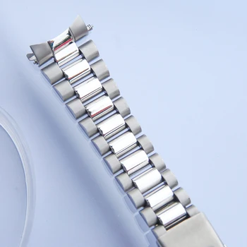 Timelee blagovno znamko 20 mm UKRIVLJEN iz NERJAVEČEGA JEKLA OSTRIG ZAPESTNICO Watch pasu trak MOD za SKX013 SKX015 1021