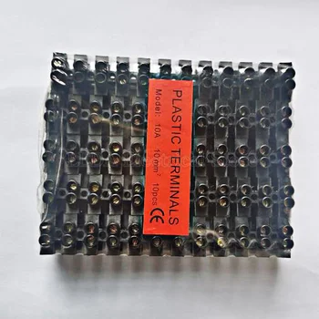 XS-1012 10A Zapored Dvojno Žico priključek Vijačni priključki 12Position Ovira Trakovi Blok Terminal Plastičnih Električni priključek priključek