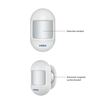 KERUI 3Pcs Brezžična Mini Varnost PIR Senzor Gibanja, Alarm Detektor S magnetni vrtljivi znanja Doma Alarmni Sistem