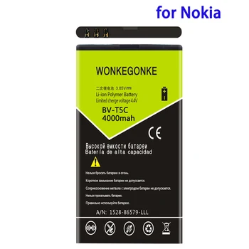 WONKEGONKE 4000 mah BV-T5C telefon baterija za Nokia Lumia 640 RM 1113 1073 Dvojno 1077 BVT5C mobilnega telefona, Baterije, Bateria 103165