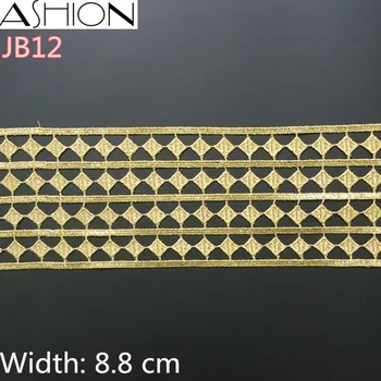 ASHION venise zlato vodi topen vezenje mrežo diamant čipke trim trak tkanine, čipke dodatki