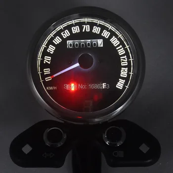 Univerzalni Aluminija Lupine motorno kolo merilnik Hitrosti, Števec kilometrov 12V 98mm Paše Za Honda Suzuki Harley po Meri, Novo 104789
