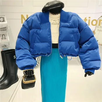 Kratek Bombaž, Oblazinjeni Oblačila za Ženske Zimske 2020 Nišo Oblikovanje Nove Toplo In Vsestranski Priložnostne Plašč Kruh Oblačila