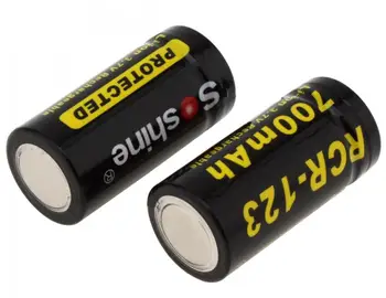 2pcs Soshine Li-ion RCR123 Baterije Zaščitene 16340 700mAh 3,7 V dc Baterija za ponovno Polnjenje 1055
