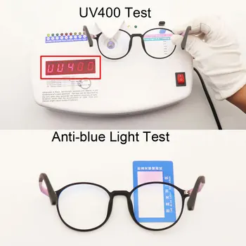 Kilig Najstnik Modra Svetloba Blokiranje Očala Krog Recept Optične Leče Prilagodljiv UV400 Flaxible Okvir TR90