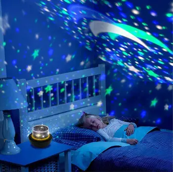 LED Noč Svetlo Zvezdnato Nebo Magic Star Luna Planet Projektor Lučka Vesolja Vesolje Luminaria Otroka Vrtec Lučka Za Otroke Baby Darilo