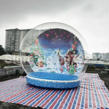 Božič Napihljivi Sneg Globusi Žogo za Dogodke, Napihljivi Sneg Prikaži Žoga za Shranjevanje Zaslon, 4m Sneg Globusi Za Oglaševanje 106384