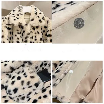 Ženske Puhasto Jakno Zimski Plašč Leopard Tiskanja Specializiranimi Za Umetno Krzno Kawaii Oblačila Rastlinske Veste Plus Velikost Jopico Oblačila Za Femme Suknji 107050