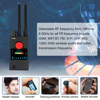 Dvojna Antena G528 Anti Iskren Skrita Kamera Detektor RF Signala Skrivnost GPS Avdio GSM Mobilni Telefon, Wifi Pinhole Kamera Vohun Bug Finder