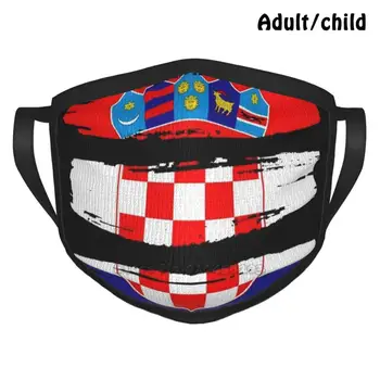Hrvaška - Sinhronicnost Slog Proti Prahu Za Večkratno Uporabo Diy Masko Hrvaška Hrvaško Zastavo Hrvaško Zastavo Split Evropi Narod Narodov