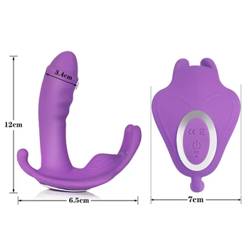 Nositi Dildo Metulj Vibrator Sex Igrače za Nekaj Orgazem Masturbator z Brezžičnim Daljinskim Dildo Vibratorji za Ženske Hlačke