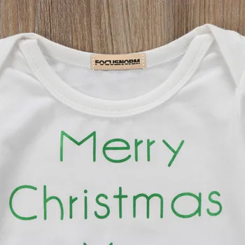 Vesel Božič Oblačila 2017 Otrok Srčkan Bombaž Newborn Baby Toddler Fant Dekle Romper Jumpsuit Obleke