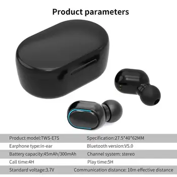 E7S Brezžične bluetooth Slušalke mini ultra majhnih vožnje športne uho tip nasprotnega za apple vivo Huawei univerzalno čepi