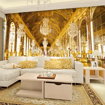 Po meri 3D Fotografije za Ozadje Slikarstvo Luksuzni Royal Palace Hotel Dvorani Dnevni Prostor Kavč, TV Ozadju Non-woven Steno stensko Ozadje