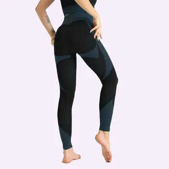 Fitnes joga hlače visoko pasu dokolenke ženske sklece, brezšivne dokolenke telovadnici fitnes stiskanje boki potegnite teče hlačne nogavice