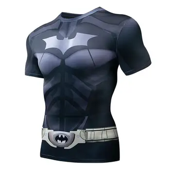 3D Tiskanje majice Moške Tlačnih Športnih T-Shirt Superheroj Vrhovi Kratek Rokav Obleko Fitnes Evropske Majice 108189