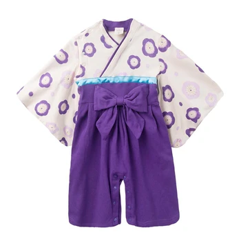 Japonska kopalni plašč Otroci Baby Toddler Fant Dekleta Cvetlični Satenast Kimono kopalni plašč Sleepwear Primerna Oblačila lok Menih oblačila 10861