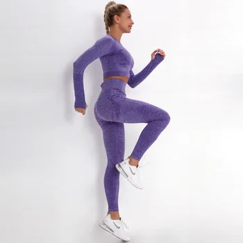 Mindstream Šport Joga Določa Telovadnici Oblačila Uvježbavanje Oblačila, Trenirke Za Ženske Dihanje 2 Delni Set Ženska Lycra Legging Fitnes 10906