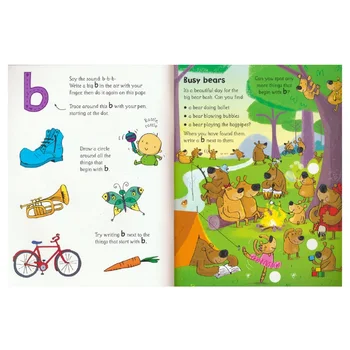 4 Knjige/Set Obrišite Čist Phonics Knjiga 1-4 Naravnih Črkovanje Izbrisljivi Knjiga Otroci, Otroci Angleška Slikanica