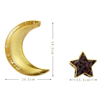 Eid Mubarak Luna Zvezde, Ki Služijo Pladenj Je Namizna Namizna Shranjevanje Živil Muslimanskih Islamsko 110321