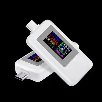 KWS-1902C Tip-C Barvni Zaslon USB Tester Trenutno Napetost Spremljanje Moči Meter Mobilne Baterije Banka Polnilnik Detektor
