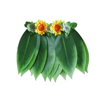 Hawaiian Umetno Tropskih Listi Cvet Krilo Hula Boho Ples Krila Stranke, Otrok, Odraslih Havajih Travo Krilo Počitnice Na Plaži Kostum 11208