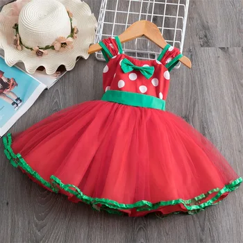 Baby Dekle Mickey Dot Tiskanja Obleko Malčka Minnie Žogo Obleke Za Malčke Rojstni Kostum Mali Otroci Božično Darilo