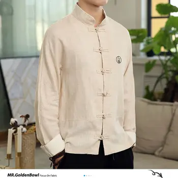 MrGoldenBowl Black Moške Srajce 2020 Jeseni Harajuku Moških Priložnostne Long Sleeve Majica Kitajski Ulične Moški Prevelik Bluzo