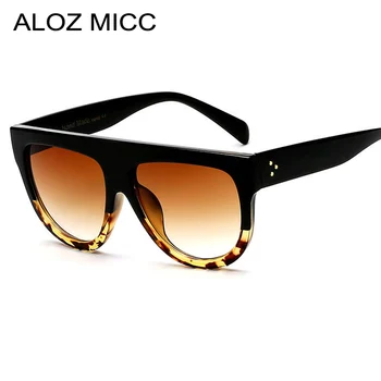 ALOZ MICC Prevelik Ženske sončna Očala 2019 Novo Vintage Acetat Big Okvirjem Kvadratnih sončna Očala Ženske Gradient Očala Q55 114304