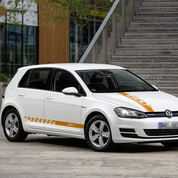 Za-Volkswagen-Golf MK4 5 6 7 8 GTD-GTI-RLINE-TSI 1 določa Avto Nalepke, Celo Telo Auto Kapuco Bonnet Proge Vrata Strani Krilo Decals