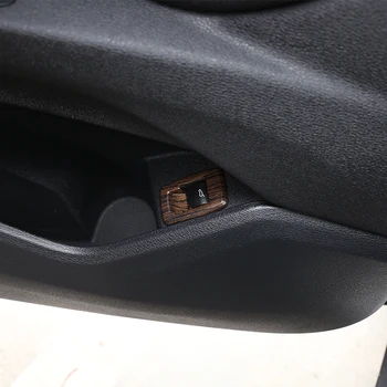 1 Kos Za BMW X1 F48 2016-19 Za BMW X2 F47 ABS Notranje zadeve Rep Vrata za Stikalo Okvir Gumb Kritje Borovega Lesa Zrn Avto Opremo