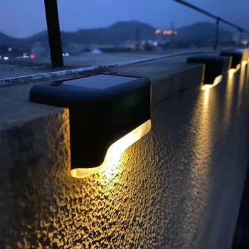 16 Kosov LED Sončne Stopnice Nočne Luči na Prostem Nepremočljiva Steno Pot Svetilke Vrt Krajine Korak Kabini, Balkon Ograja, Dvorišče Senzor Svetlobe