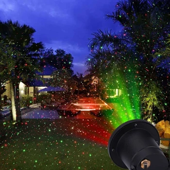 Božič Laserski Projektor Zvezde, Rdeča Zelena Modra Tuši luči na Prostem Vodotesen IP65 Vrt Dekoracijo Statične Svjetlucati daljavo 116889