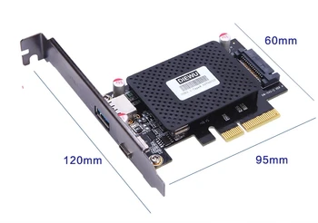 10Gb/s PCIe na USB 3.1 Tip-C + Vrsta-širitev kartice, omrežne kartice sim ZA namizni RAČUNALNIK računalnik ASM1142 Čip Varstvo primeru 117030
