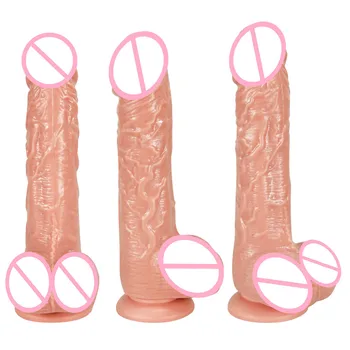 Realistični Vibrator Big Dildo Samodejno Teleskopsko Ogrevanje Ogromen Penis Sesalni Adult Sex Igrače za Žensko, Strapon Masturbacija 118103