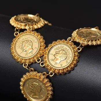 NOVE Muslimanske Allah Ogrlica arabski Kovanec Ogrlica za Ženske Zlata Barva Arabskih/Afrika Islamske, Kot so Nakit, Denar Darilo Srečo 118655
