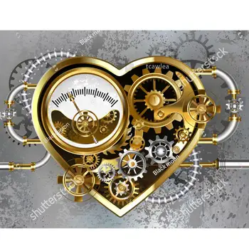 Novo Steampunk Ljubezen, Srce za Rezanje Umre Kovinski Shaker Šablona Za DIY Scrapbooking Kartico Obrti Dekorativni 118707