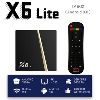 Supertv Mate TV Box X6 LITE S905W 4K HD Android9.0 Rom2G+16 G Android Set Top Box z Dual-Band Wifi 2.4 G&5G Dobre Kakovosti, TV Okno