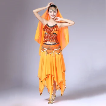 Ples Trebuh Pas Odraslih Trebuh Ples Hip Šal Ženske Ples Trebuh Kovancev Tassel Pasovi Lady Indijski Ples Kopalke Dodatki