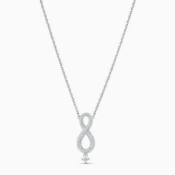 Modni nakit SWA 2020 novo INFINITY ogrlica 8-word, obliki cirkon gosto vdelan ogrlica platinum ženskega posla rojstni dan gif 12012