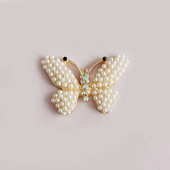 2019New 20Pcs Veliko Okrasnih pearl metulj gumb za diy Dekorativni čevlji ali lase nakit accessoriess HZ586 12028